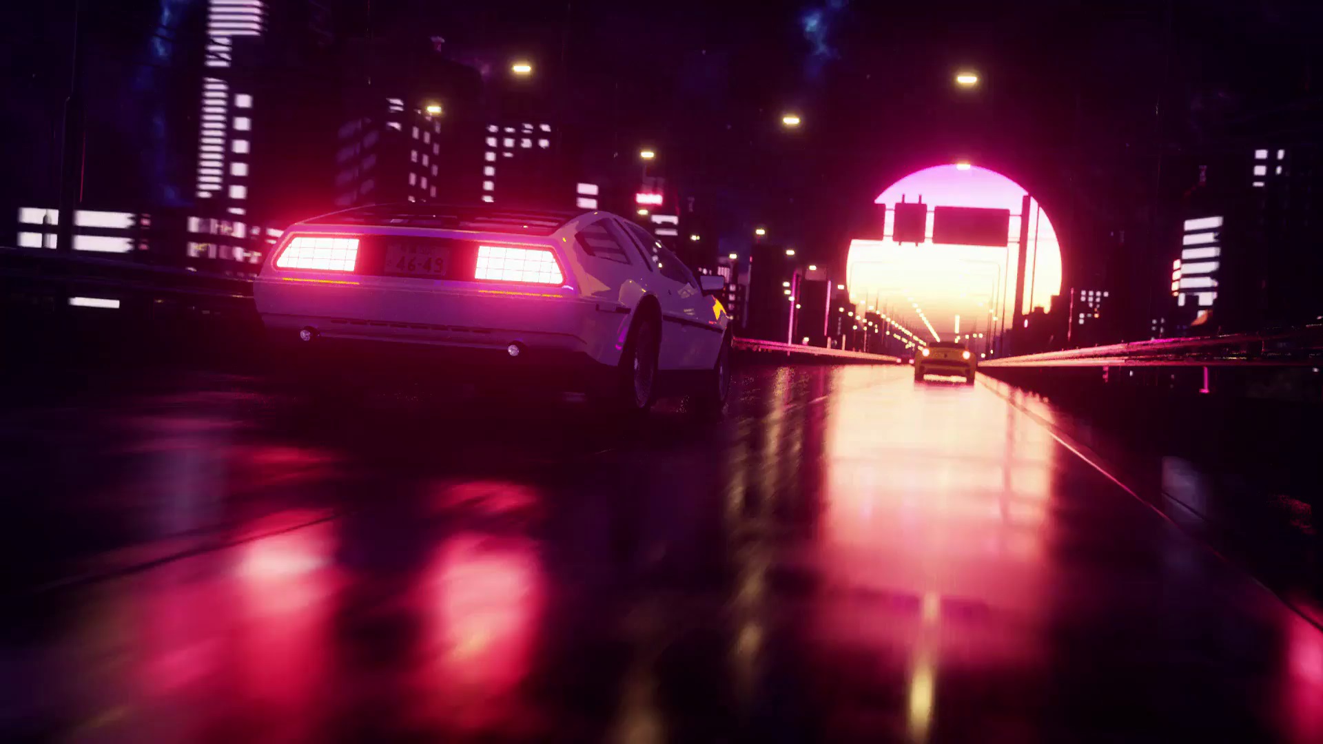 OutRun DMC DeLorean Live Wallpaper